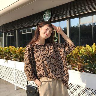 Short Sleeve Leopard Print T-shirt