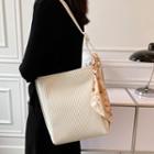 Plain Ruched Wide Strap Crossbody Bag