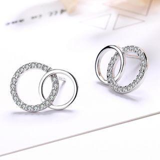 S925 Sterling Silver Rhinestone Stud Earring