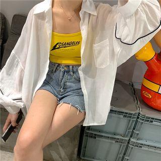 Clear Lettering Jacket White - One Size