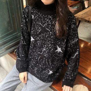 Star Mock Neck Sweater