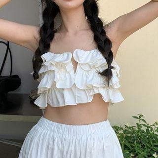 Layered Ruffle Cropped Camisole Top