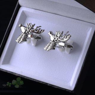 Deer Cufflinks Silver - One Size