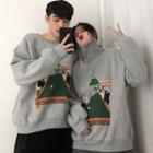 Couple Matching Turtleneck Printed Sweatshirt