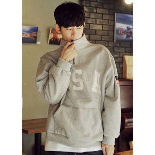 Lettering Anorak Pullover