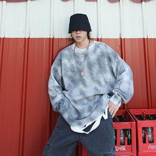 Dye Print Oversize Sweater