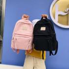 Oxford Cloth Double Zipper Accent Backpack