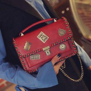 Piped Badge Shoulder Bag