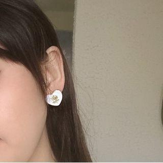 Flower Heart Alloy Earring