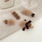 Heart Faux Fur Hair Clip (various Designs)