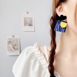 Flower Square Acrylic Dangle Earring
