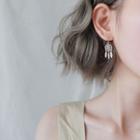 Dream Catcher Sterling Silver Fringed Earring 1 Pair - Silver - One Size