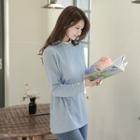 Frilled-trim Rhinestone-detail Top
