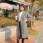 Contrast-cuff One-button Coat