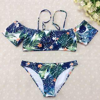 Off-shoulder Patterned Bikini