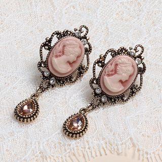 Retro Rhinestone Drop Earring
