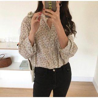 Long-sleeve Floral Shirt Floral - One Size