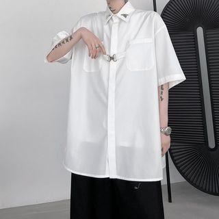 Short-sleeve Metal Accent Shirt