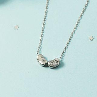 Rhinestone Bean Choker Necklace As Shown In Figure - One Size