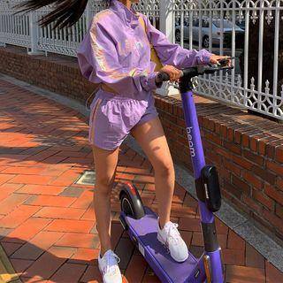 Hologram-trim Sports Shorts