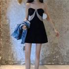 Strappy Paneled Top / Mini A-line Skirt