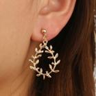 Leaf Drop Earring 1 Pair - Gold - One Size