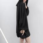 Loose-fit Glitter Bubble-sleeved Tunic