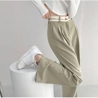 Colorblock Wide-leg Dress Pants