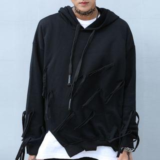 Fringe Trim Hoodie