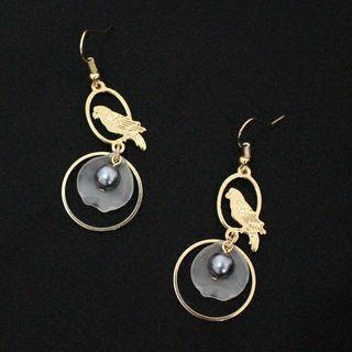 Bird Pearl Drop Earring