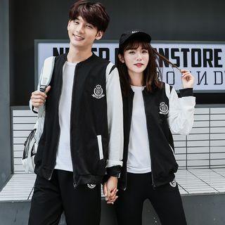 Couple Matching Set: Panel-sleeve Jacket + Pants