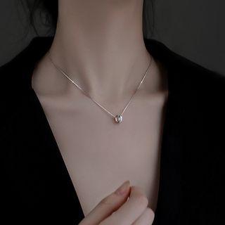 Bead Pendant Sterling Silver Choker