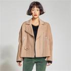 From Seoul Diagonal-zip Wool Jacket