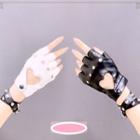 Heart Cutout Faux Leather Fingerless Gloves