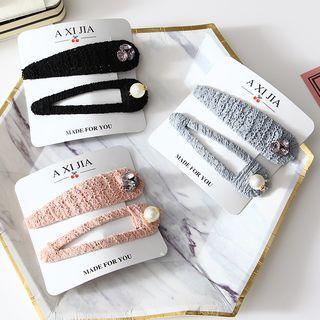 Faux-pearl Lace Hair Clip