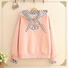 Dotted Panel Cat Print Pullover