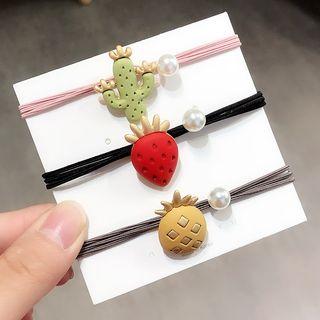 Faux Pearl Fruit / Cactus Hair Tie