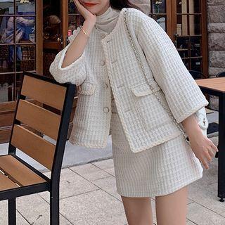 Set: 3/4 Sleeve Jacket + Skirt