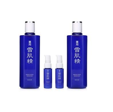 Kose - Medicated Sekkisei Lotion Duo Set: Lotion 360ml X 2 Pcs + Emulsion 20ml X 2 Pcs 4 Pcs