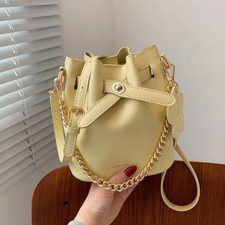 Chain Bucket Bag With Pouch