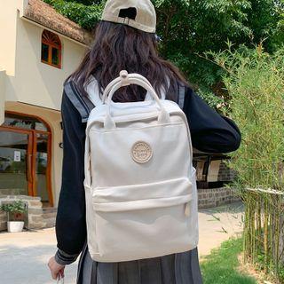 Top Handle Badge Backpack