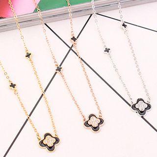 Cz Clover Necklace