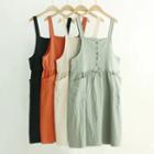Plain Pinafore Dress / Set: Short-sleeve T-shirt + Pinafore Dress
