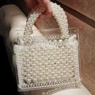 Faux Pearl Handbag With Strap As Shown In Figure - One Size
