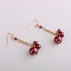 Ball Accent Bar Earrings 1 Pair - As Shown In Figure - One Size