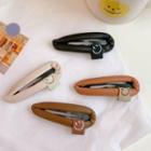 Smiley Face Faux Leather Hair Clip