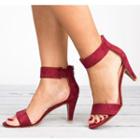 Velvet High-heel Sandals