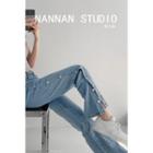 Button-side Boot-cut Jeans