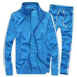 Set: Zip Jacket + Stripe-side Sweatpants