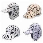 Leopard Print Chenille Trapper Hat